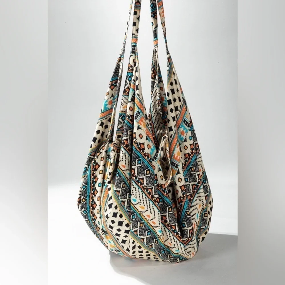 Women’s Ruggine Hippie Bohemian Ethnic Hobo Chic Yoga Shoulder Beach Cotton Bag